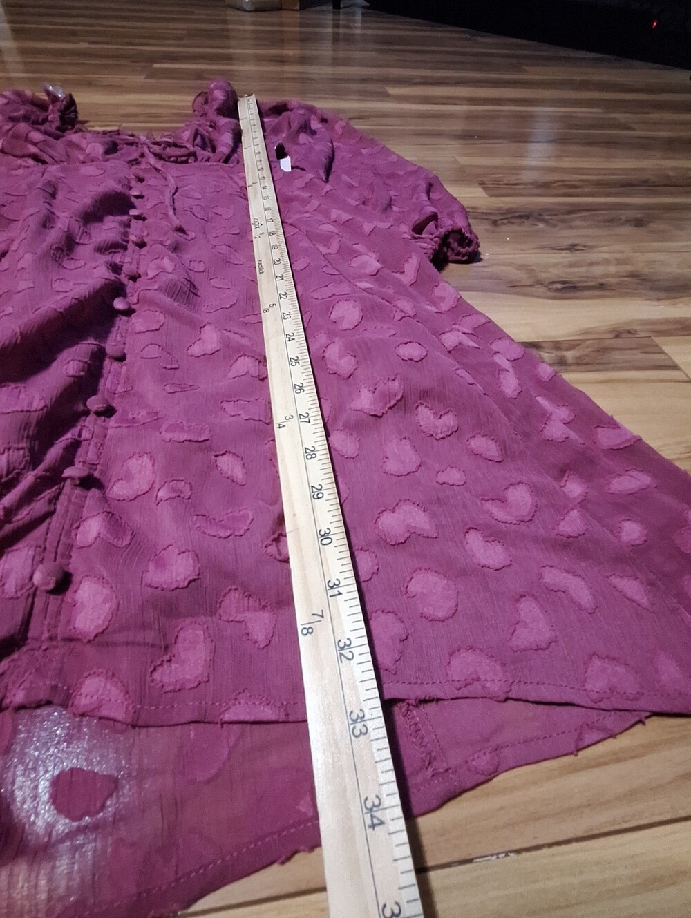 So M Chiffon Coquette Puff Sleeve Dress Milkmaid Babydoll Romantic Renfair - Picture 9 of 9
